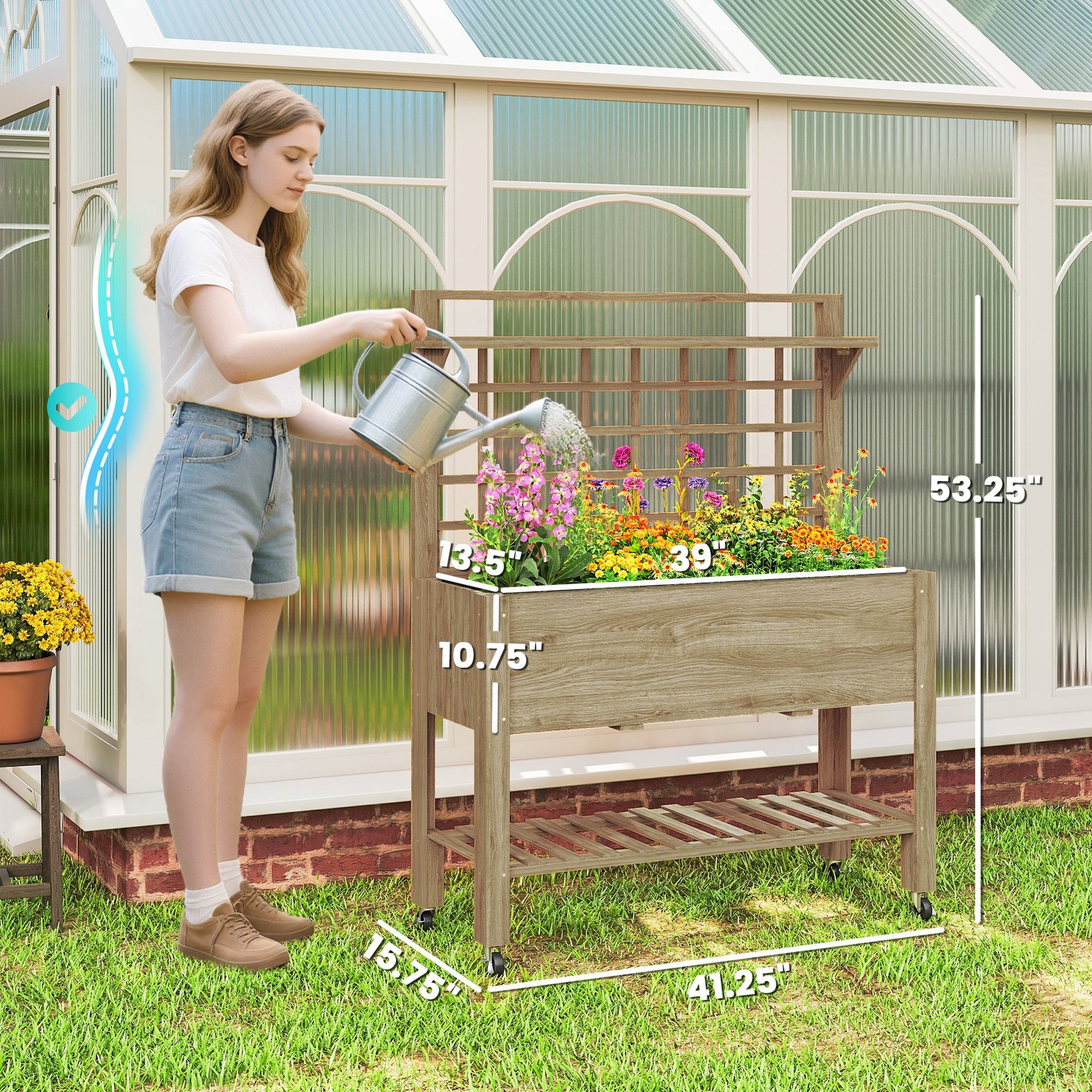 Outdoor Wooden Elevated Growin - Coffee X のレビューと価格