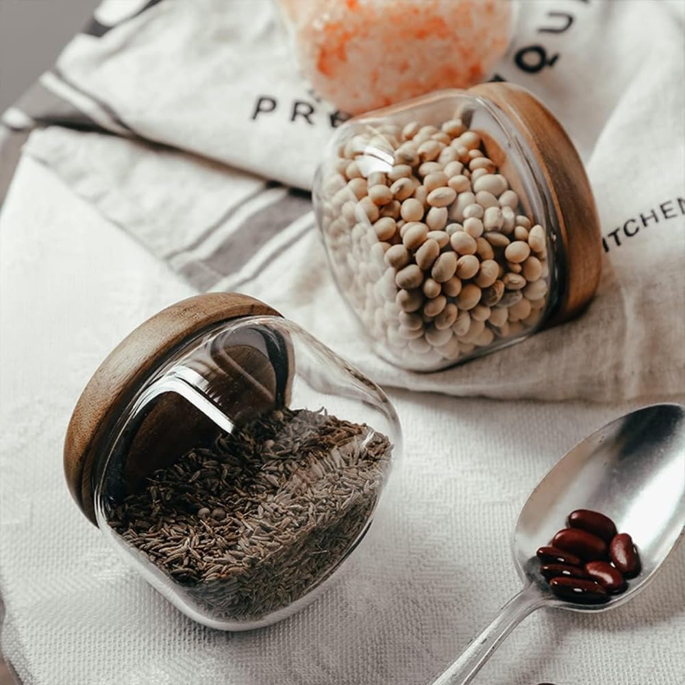 Glass Food  Containers with Wo - Coffee X のレビューと価格