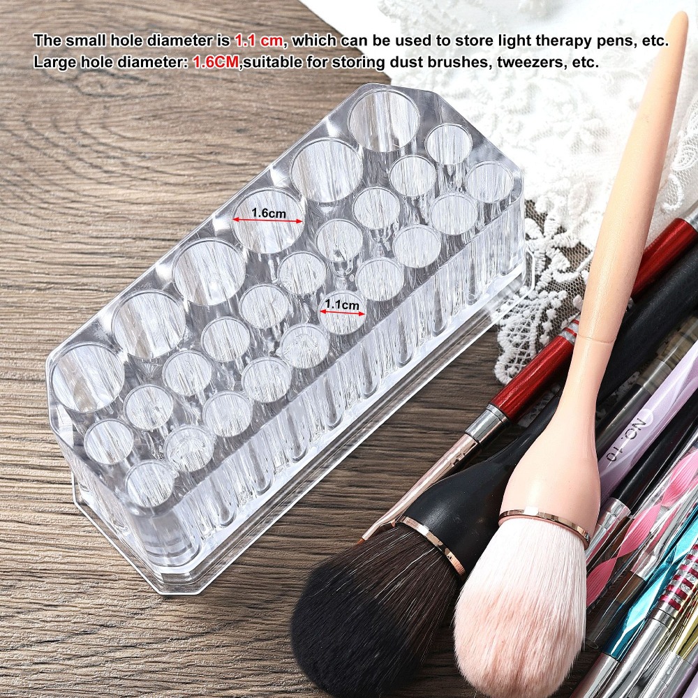 26 Holes Acrylic Nail Brushes  - Coffee X のレビューと価格